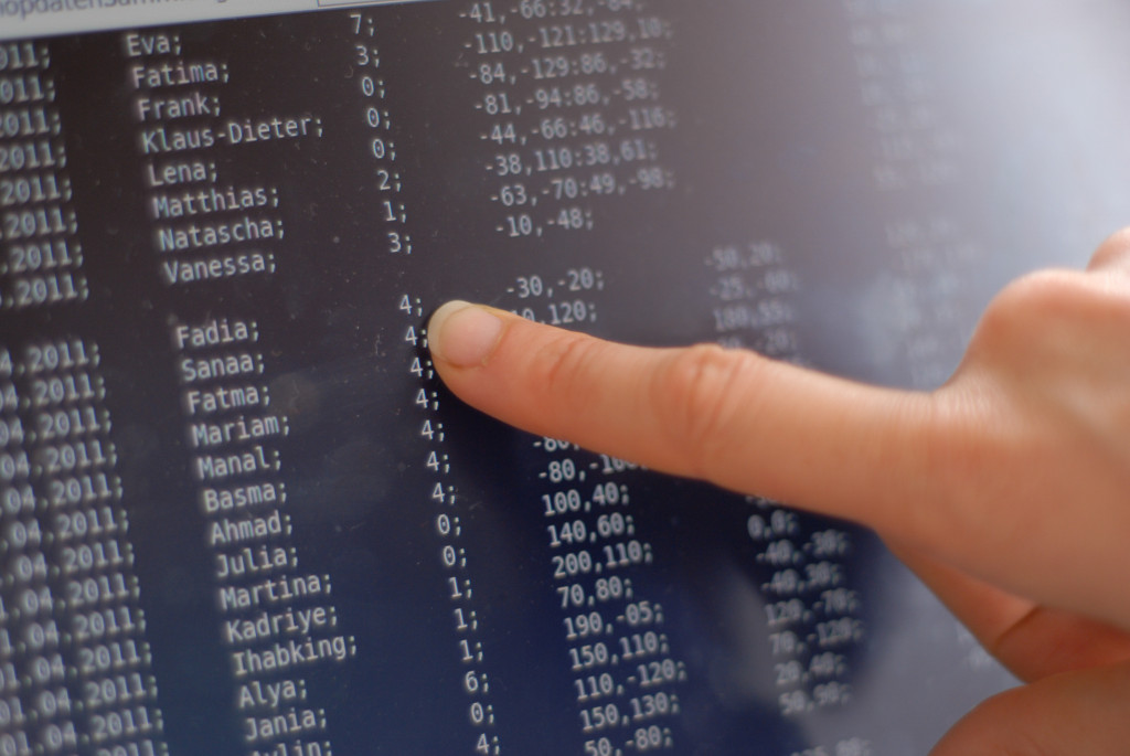 Data screen