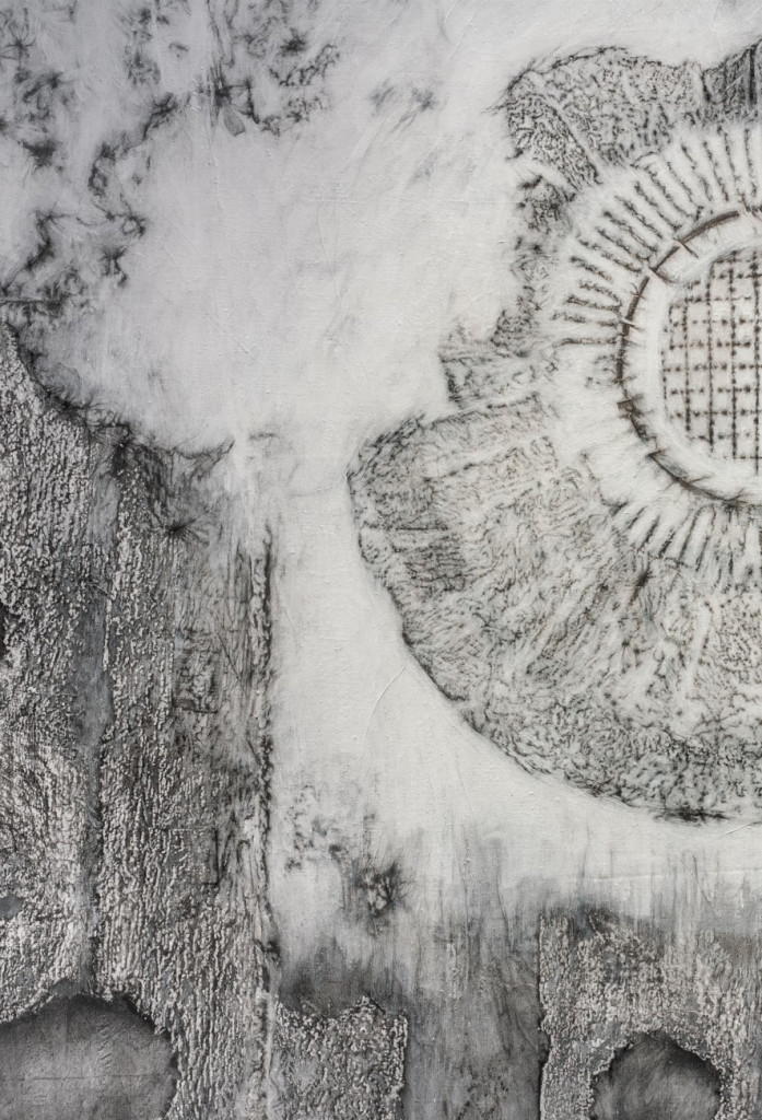 Detail of Nadia Kaabi-Linke's The Altarpiece (2015).