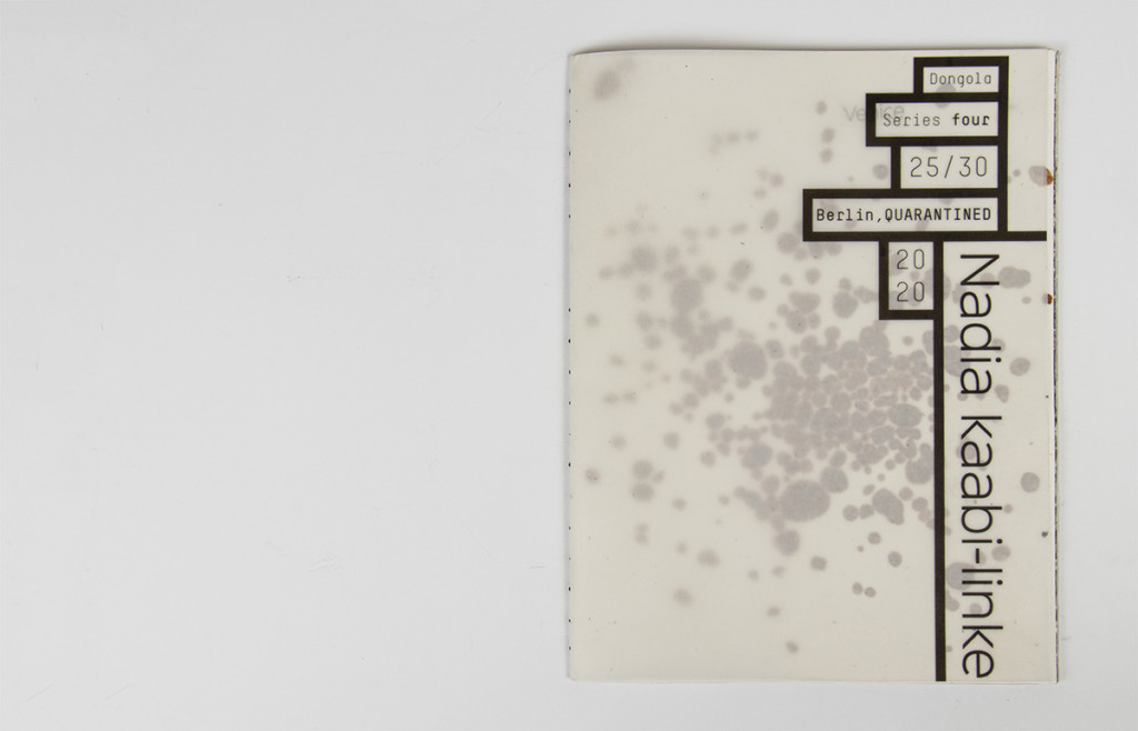 Transparent artist-book cover by Nadia Kaabi-Linke