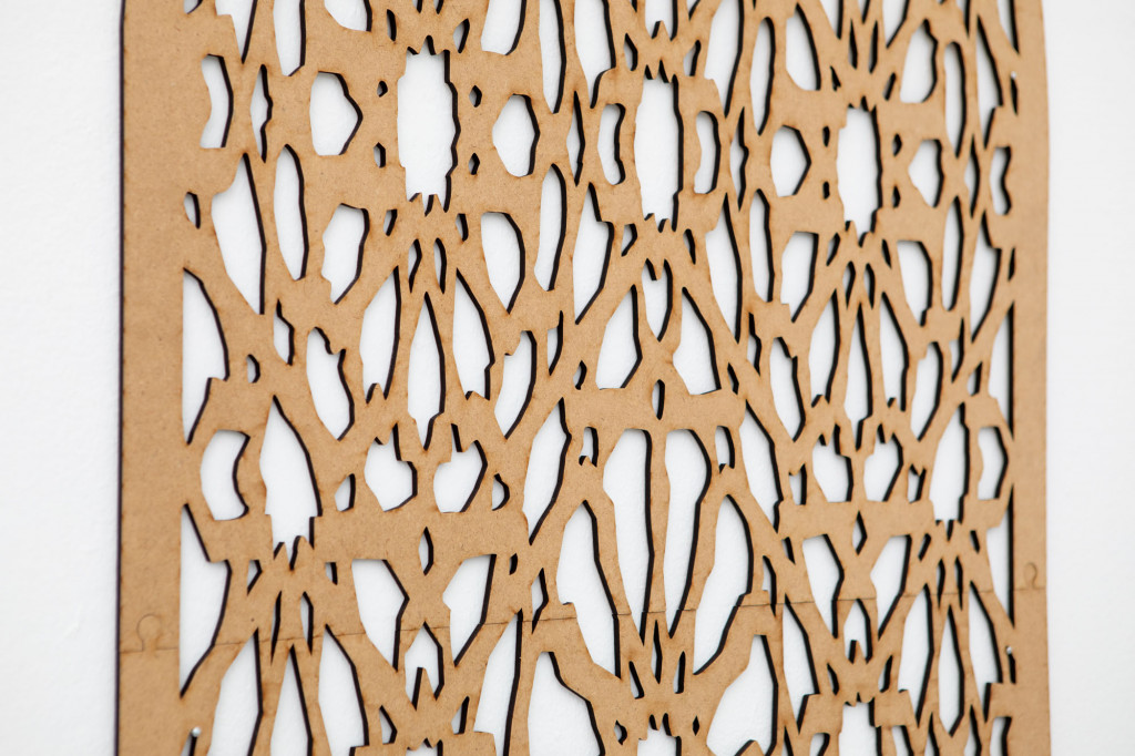 Oriental pattern sacred geometry, laser cut in MDF board