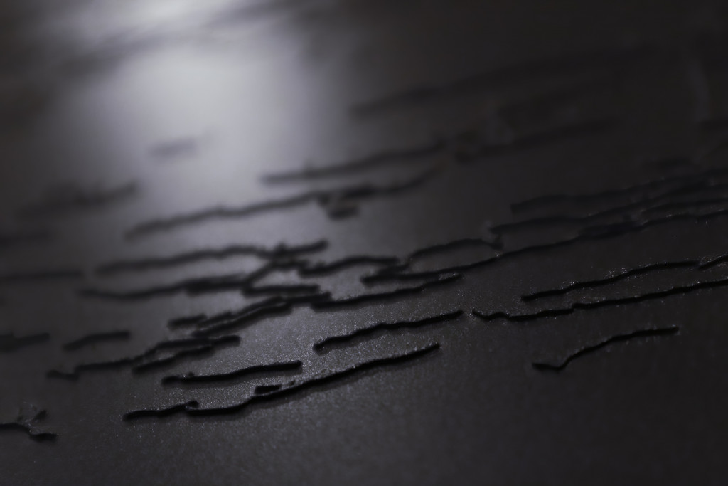 Ripples on black ground