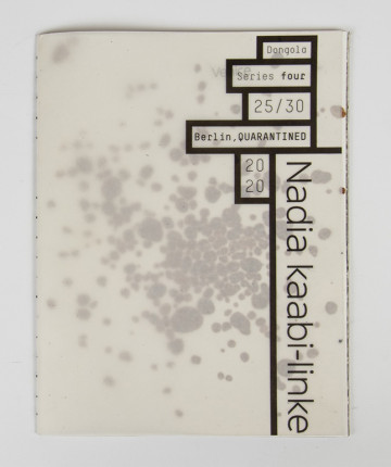 Transparent artist-book cover by Nadia Kaabi-Linke