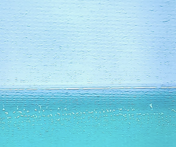 Detail of a video of the sea playing on a screen. Nadia Kaabi-Linke Under Sea Heart Beats