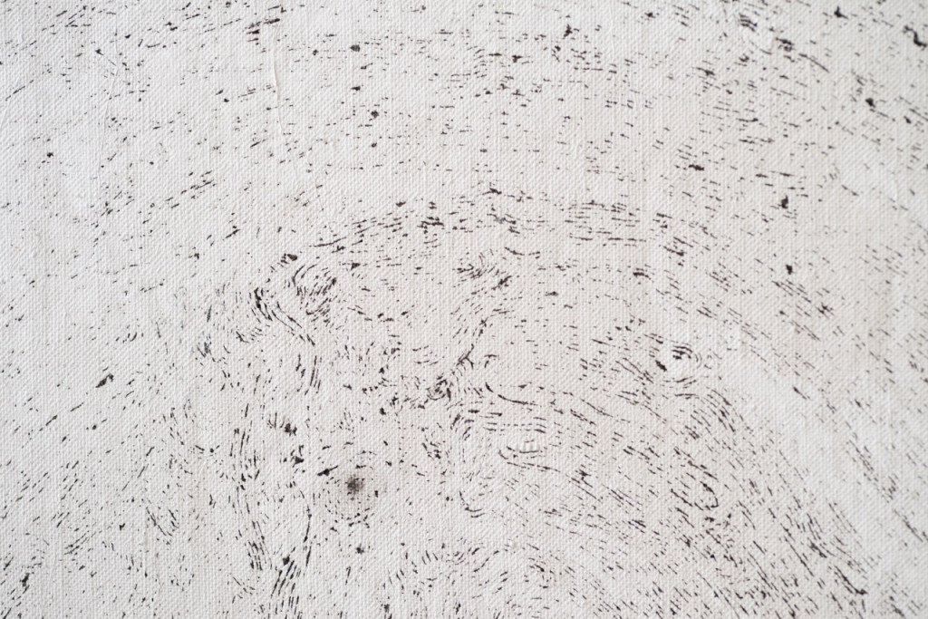Fading fingerprints on canvas.
