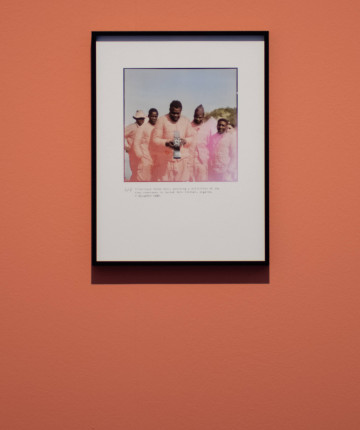 Photograph on wall