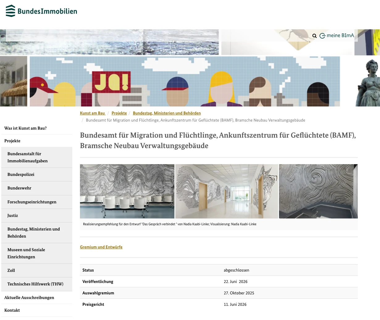 Art in Architecture Commission: Nadia Kaabi-Linke for BImA: BAMF, Bramsche